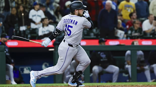 Colorado Rockies catcher Hunter Goodma