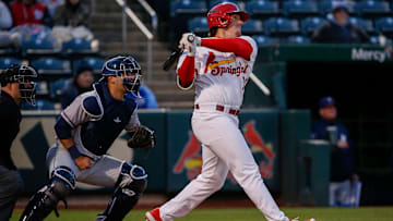 Chandler Redmond, of the Springfield Cardinals, during opening day at Hammons Field on Friday, April 8, 2022.

Openingday0819