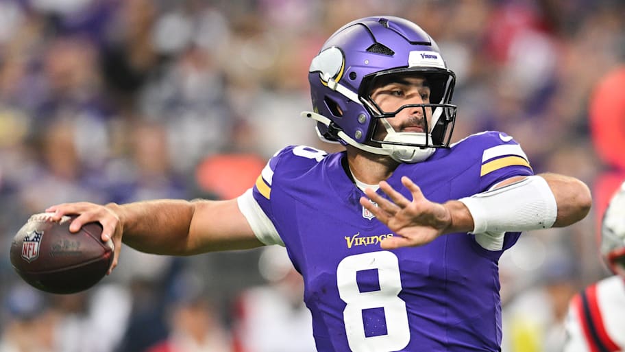 The Vikings traded backup quarterback Sam Howell to the Eagles on Sunday. | Jeffrey Becker-Imagn Images