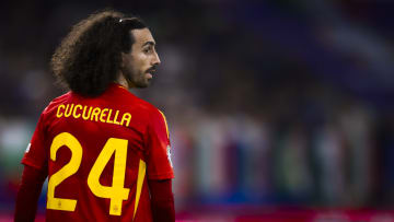 Marc Cucurella of Spain looks on during the UEFA EURO 2024...