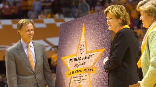 Former Tennesse Lady Volunteers head coach Pat Summit led her team to eight NCAA titles. Candace Parker was there for two.