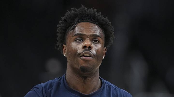 Former Los Angeles Clippers forward Kobe Brown (24) on the court before the game against the Atlanta Hawks at State Farm Arena.