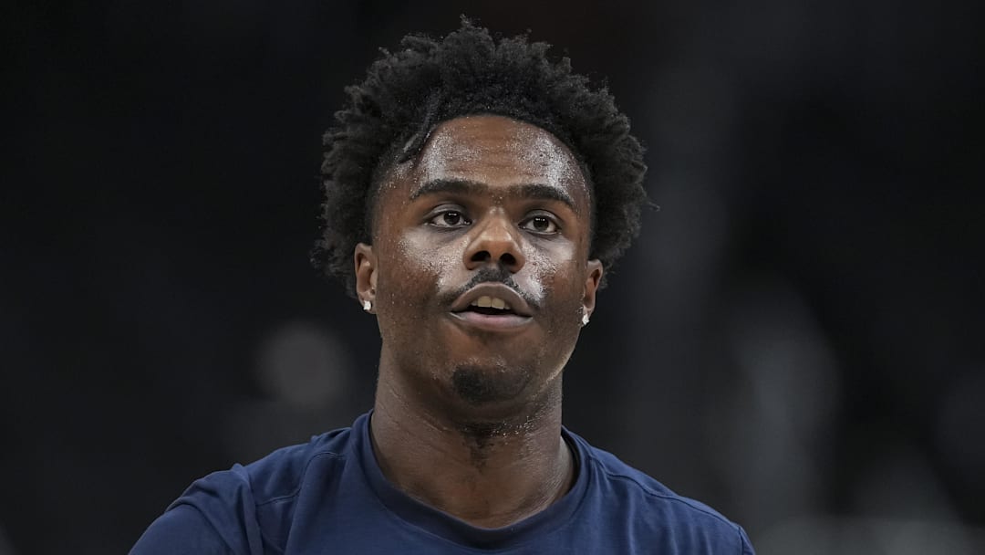 Former LA Clippers guard Kobe Brown (24) on the court before the game against the Atlanta Hawks at State Farm Arena. Former LA Clippers guard Kobe Brown (24) on the court before the game against the Atlanta Hawks at State Farm Arena.
