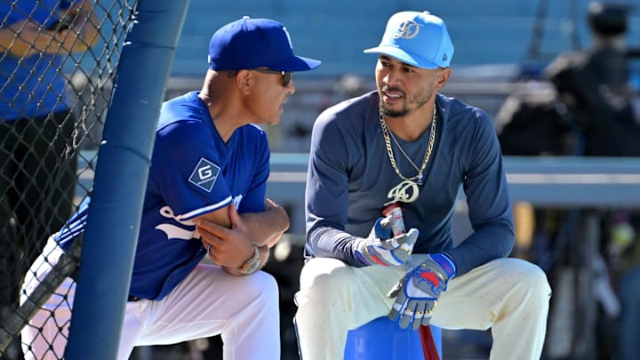 Dave Roberts (left) isn’t afraid to criticize star Los Angeles players such as shortstop Mookie Betts. Dave Roberts (left) isn’t afraid to criticize star Los Angeles players such as shortstop Mookie Betts.