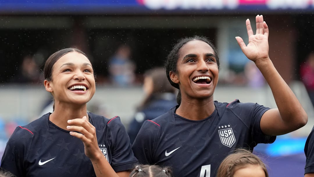 United States forward Sophia Wilson (left) and defender Naomi Girma are expected to star at next summer’s World Cup. 