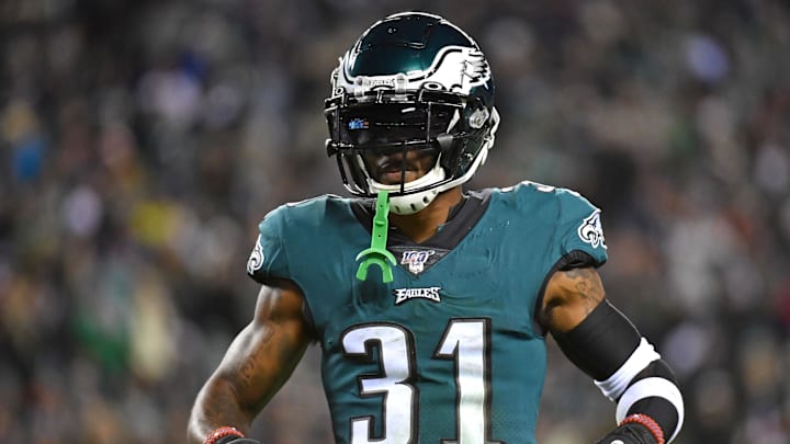 Nov 17, 2019; Philadelphia, PA, USA; Philadelphia Eagles cornerback Jalen Mills (31) against the New England Patriots at Lincoln Financial Field.
