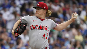 Cincinnati Reds pitcher Andrew Abbott (41)