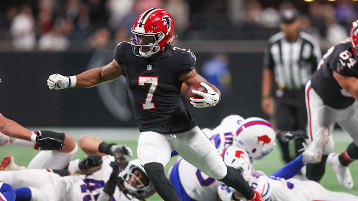 Atlanta Falcons running back Bijan Robinson is an elite prop target in Week 7. Atlanta Falcons running back Bijan Robinson is an elite prop target in Week 7.