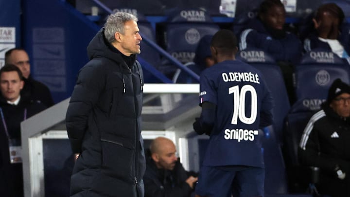 Luis Enrique et Ousmane Dembélé - PSG