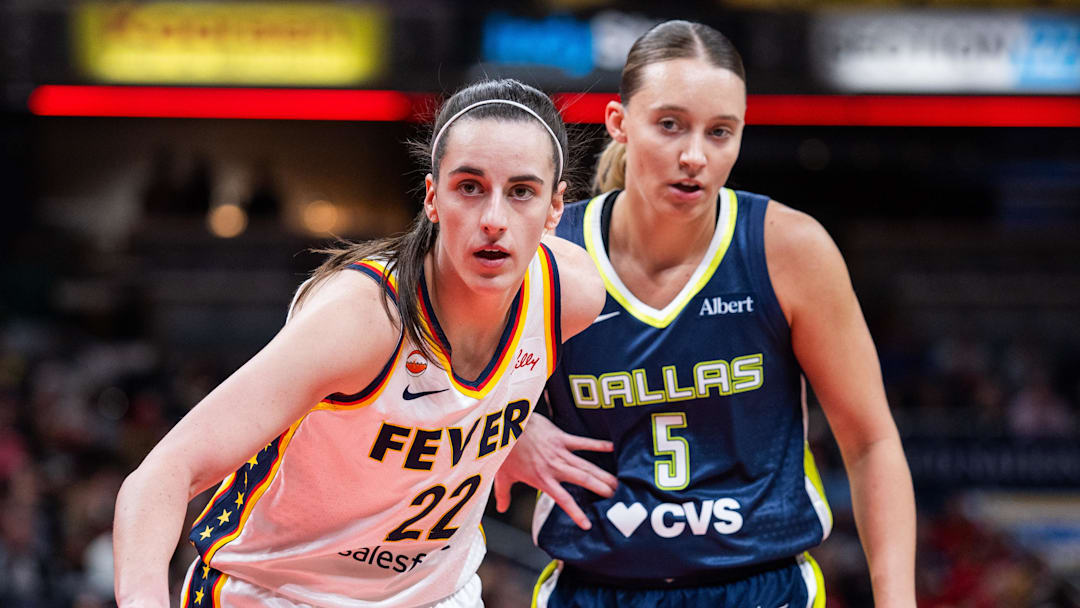 Indiana Fever guard Caitlin Clark and Dallas Wings guard Paige Bueckers