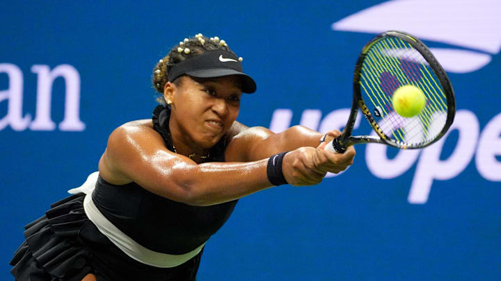 Naomi Osaka returns a ball during the 2024 U.S. Open. Naomi Osaka returns a ball during the 2024 U.S. Open.