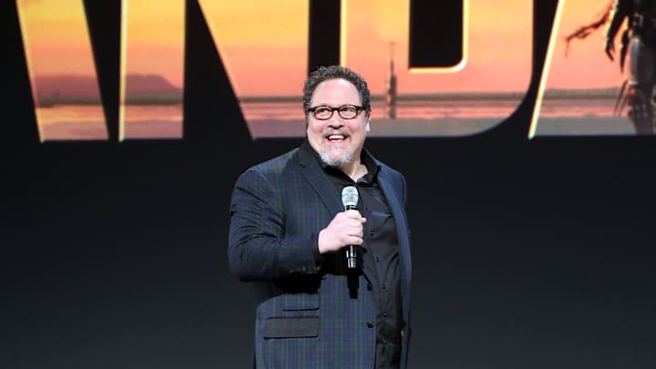 ANAHEIM, CALIFORNIA - AUGUST 23: Executive producer/writer Jon Favreau of 'The Mandalorian' took part today in the Disney+ Showcase at Disney’s D23 EXPO 2019 in Anaheim, Calif. 'The Mandalorian' will stream exclusively on Disney+, which launches November 12. (Photo by Jesse Grant/Getty Images for Disney)