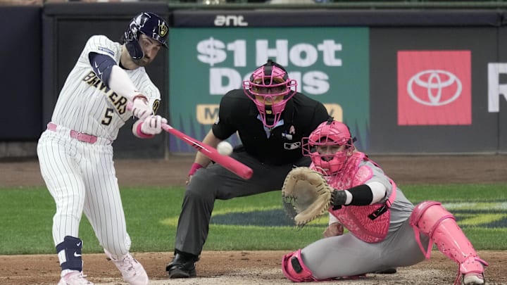 Milwaukee Brewers center fielder Garrett Mitchell.