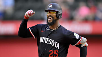 Minnesota Twins center fielder Byron Buxton (25) celebrates