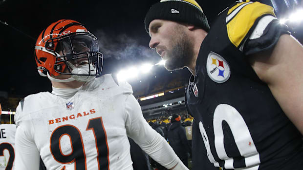 Cincinnati Bengals defensive end Trey Hendrickson and Pittsburgh Steelers linebacker T.J. Watt