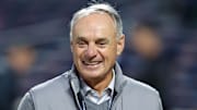 Oct 16, 2024; New York City, New York, USA; MLB Commissioner Rob Manfred before game three of the NLCS for the 2024 MLB playoffs at Citi Field. 