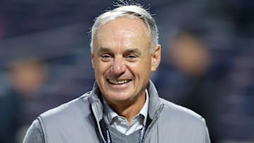 Oct 16, 2024; New York City, New York, USA; MLB Commissioner Rob Manfred before game three of the NLCS for the 2024 MLB playoffs at Citi Field. 
