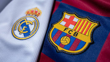 The FC Barcelona and Real Madrid Club Badges