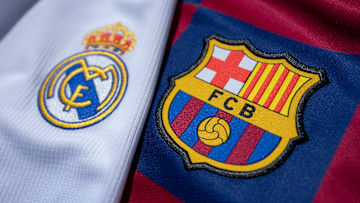 The FC Barcelona and Real Madrid Club Badges