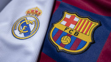 The FC Barcelona and Real Madrid Club Badges