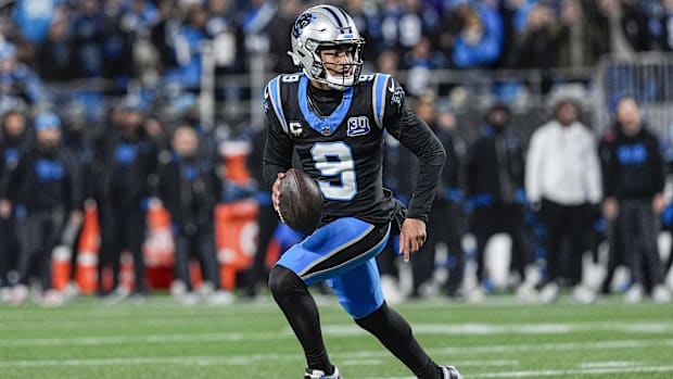 Young looked improved in Carolina's 26–23 loss to the Buccaneers.