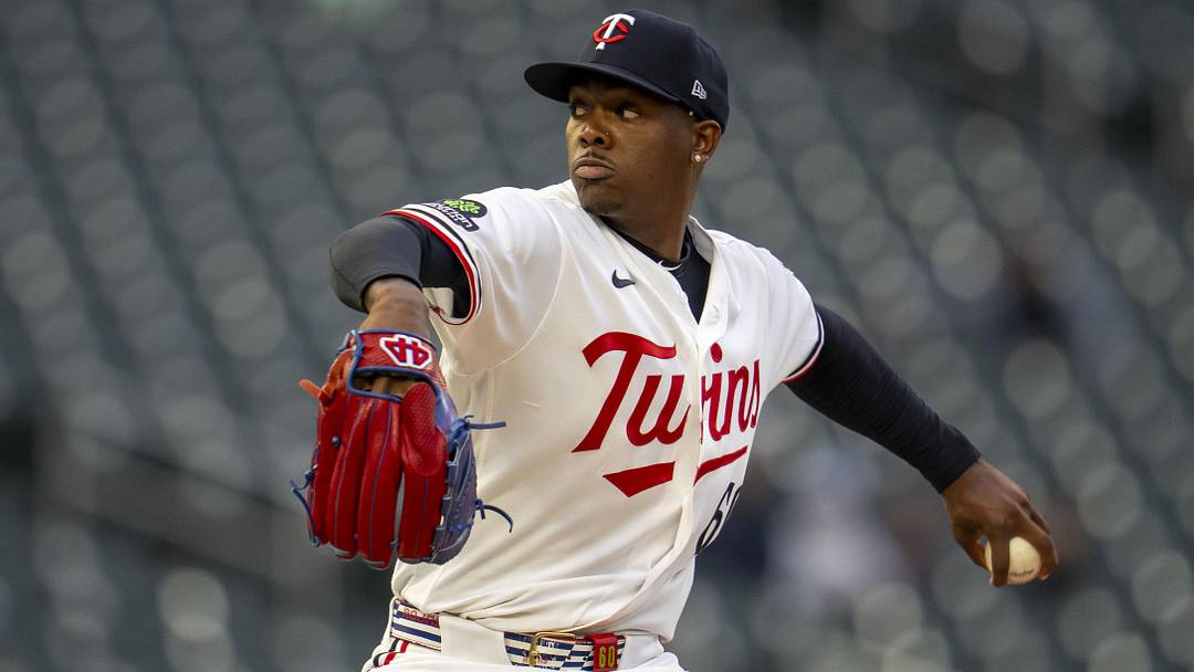May 18, 2026; Minneapolis, Minnesota, USA; Minnesota Twins starting pitcher Kendry Rojas (60) delivers a pitch against the Houston Astros in the first inning at Target Field. 