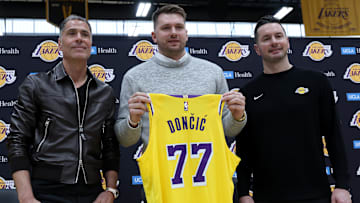 Luka Doncic, Rob Pelinka, JJ Redick