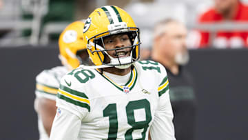 Green Bay Packers wide receiver Malik Heath (18) against the Arizona Cardinals at State Farm Stadium.