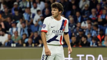 Joao Neves pendant Le Havre - PSG, diffusé par DAZN