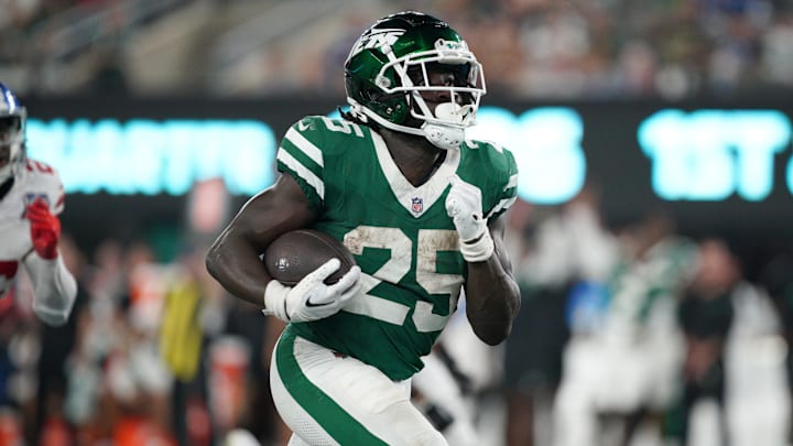 New York Jets running back Israel Abanikanda (25)