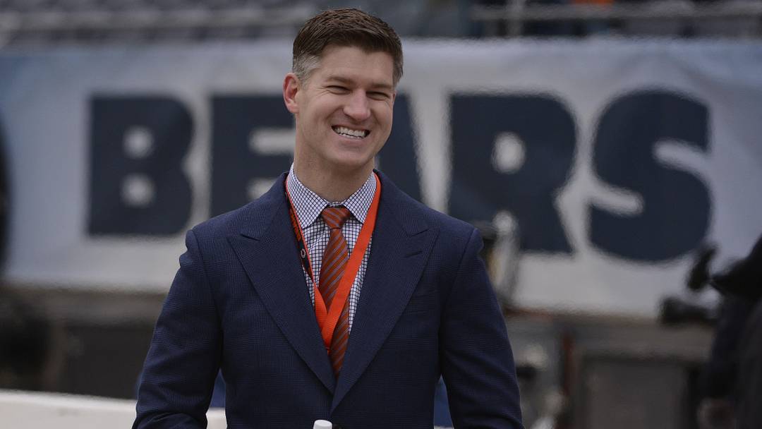 Jan 3, 2016; Chicago, IL, USA; Chicago Bears general manager Ryan Pace before the game against the Detroit Lions at Soldier Field. 