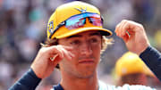 Tampa Bay Rays infielder Carson Williams (80) looks on before the game against the New York Yankees at George M. Steinbrenner Field in Tampa, Fla., on March 6.