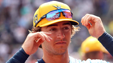 Tampa Bay Rays infielder Carson Williams (80) looks on before the game against the New York Yankees at George M. Steinbrenner Field in Tampa, Fla., on March 6.