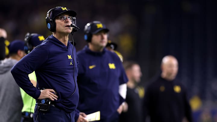 Former Michigan football head coach Jim Harbaugh