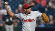 Sep 14, 2025; Cleveland, Ohio, USA; Cleveland Guardians relief pitcher Cade Smith (36) throws a pitch against the Chicago White Sox during the ninth inning at Progressive Field. Mandatory Credit: Ken Blaze-Imagn Images