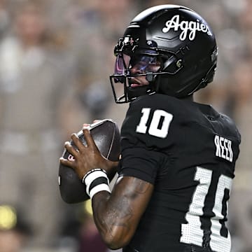 Texas A&M Aggies quarterback Marcel Reed (10) has thrown for 1,256 passing yards, 11 touchdowns and three interceptions through five games. 