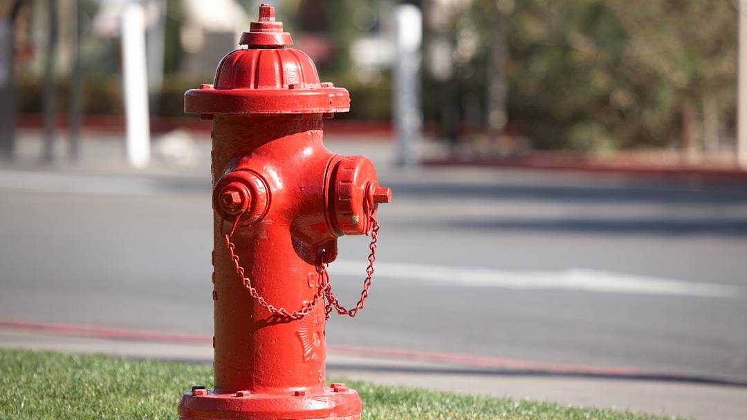 Typical american red fire hydrant Typical american red fire hydrant