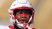Oct 19, 2024; Berkeley, California, USA; North Carolina State Wolfpack offensive tackle Jacarrius Peak (65) before the game against the California Golden Bears at California Memorial Stadium. Mandatory Credit: Darren Yamashita-Imagn Images