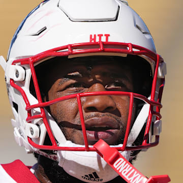 Oct 19, 2024; Berkeley, California, USA; North Carolina State Wolfpack offensive tackle Jacarrius Peak (65) before the game against the California Golden Bears at California Memorial Stadium. Mandatory Credit: Darren Yamashita-Imagn Images