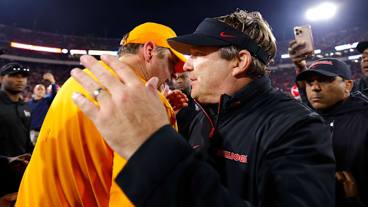 Josh Heupel, Kirby Smart, Tennessee v Georgia
