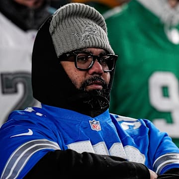 Detroit Lions fans watch the second half against Philadelphia Eagles.