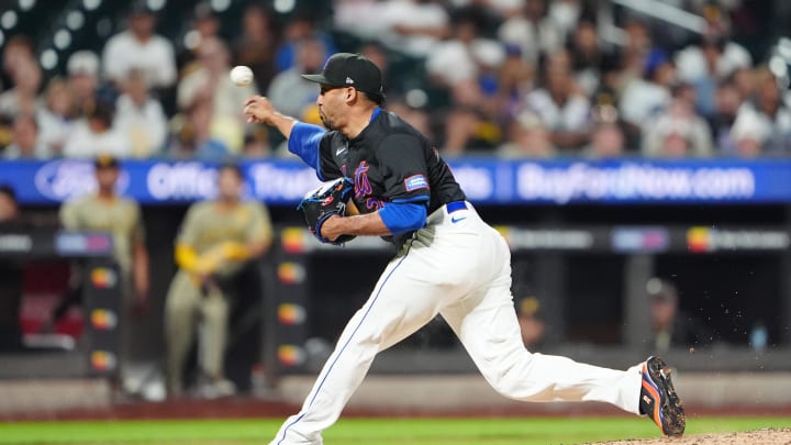 New York Mets pitcher Edwin Diaz (39) delivers a pitch against the San Diego Padres during the ninth inning at Citi Field on June 14.