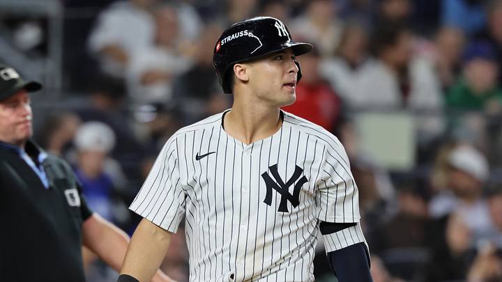 New York Yankees Shortstop Anthony Volpe After Striking Out