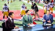 Brady Quinn, Matt Leinart and Joel Klatt speaks on a Big Noon Kickoff pregame show before a NCAA football game between Iowa and Ohio State, Saturday, Oct. 22, 2022, at Ohio Stadium in Columbus, Ohio.

221022 Iowa Ohio St Fb 0120 Jpg