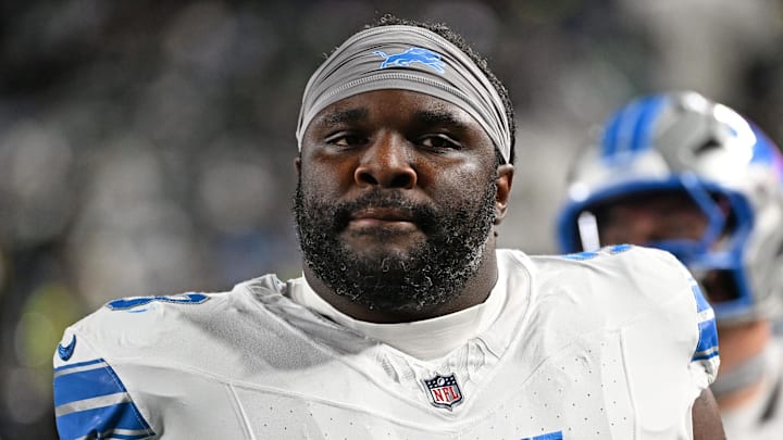Nov 16, 2025; Philadelphia, Pennsylvania, USA; Detroit Lions defensive tackle DJ Reader (98) against the Philadelphia Eagles at Lincoln Financial Field. Mandatory Credit: Eric Hartline-Imagn Images