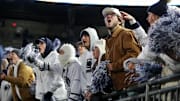 Penn State Nittany Lion fans cheer during the fourth quarter against the Nebraska Cornhuskers at Beaver Stadium.