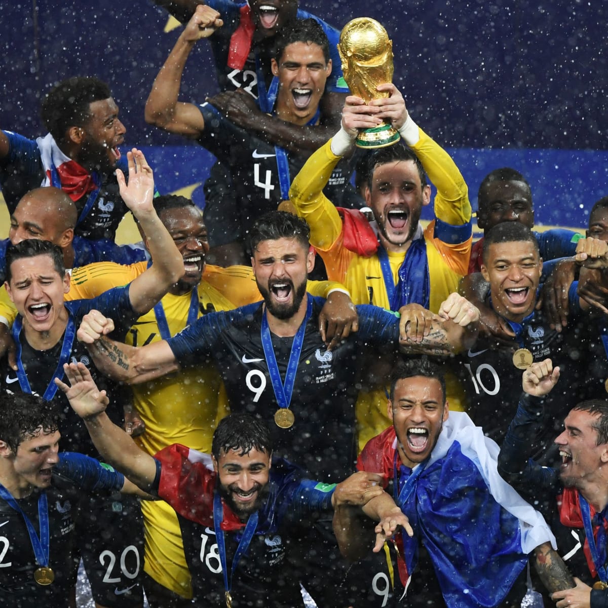 Who is still in the France team from the 2018 World Cup final