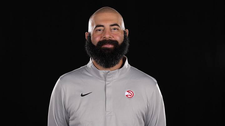 Atlanta Hawks general manager Onsi Saleh poses for a photo during Media Day. 
