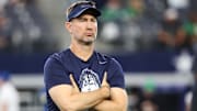 Dallas Cowboys head coach Brian Schottenheimer looks on before the game against the Philadelphia Eagles.
