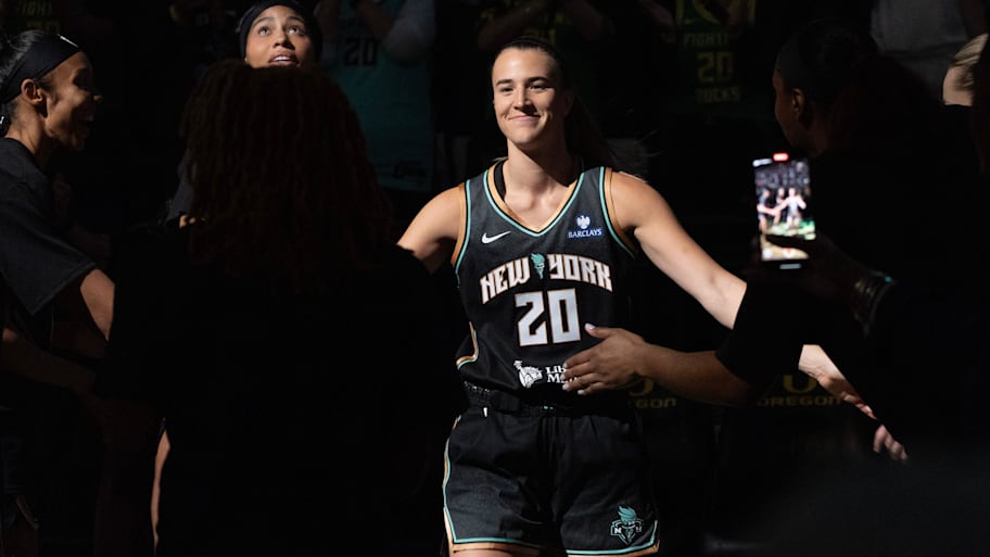 New York Liberty's Sabrina Ionescu on May 12, 2025. | Chris Pietsch/The Register-Guard / USA TODAY NETWORK via Imagn Images